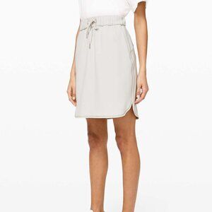 LULULEMON 12 Silverstone On The Fly Skirt Woven Drawstring